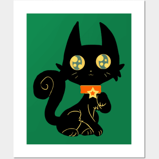 Pretty Black Cat Posters and Art